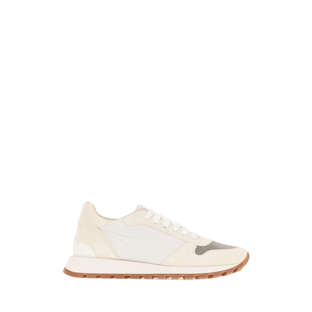 Brunello Cucinelli Monili Toe Runner Dames Schoenen Wit