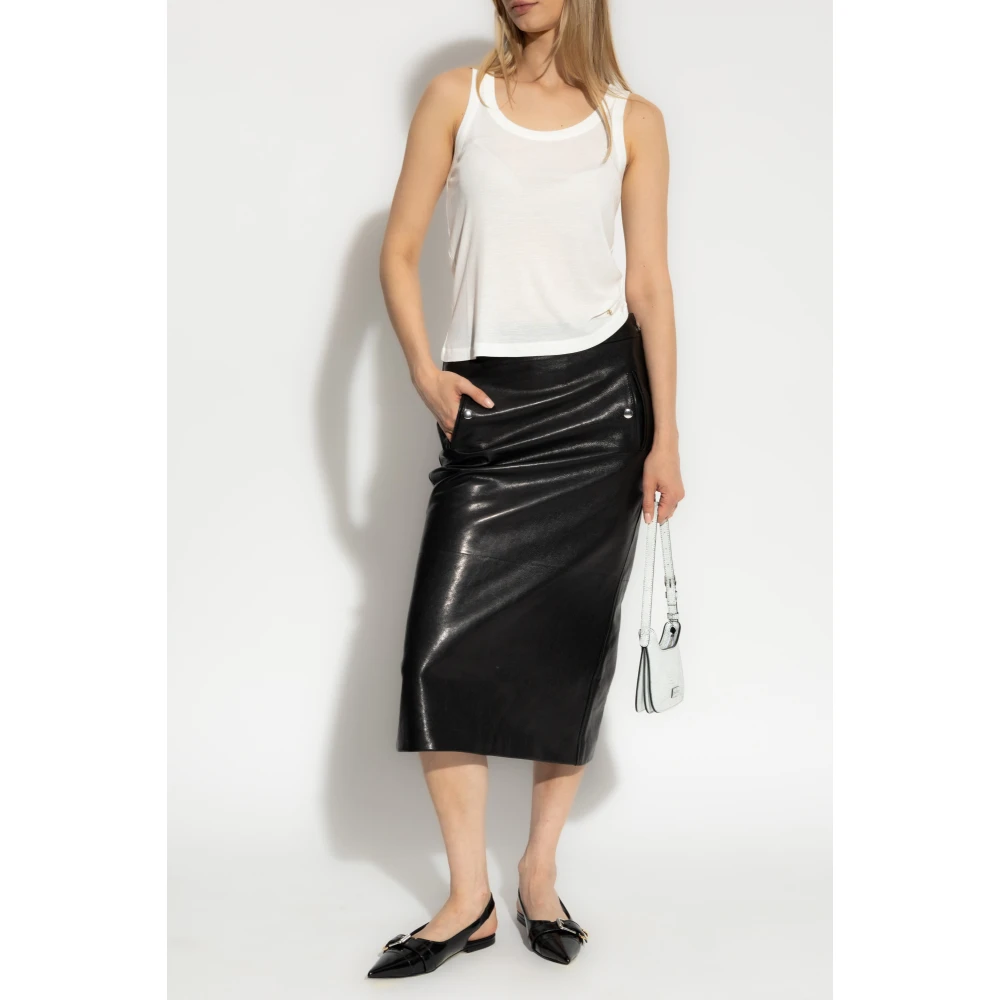 Anine Bing ronde hals top White Dames