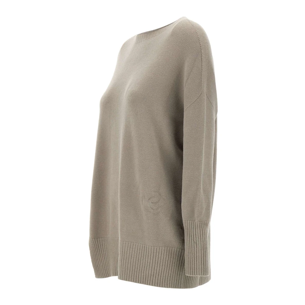 Kaos Bruine Trui met Boothals Brown Dames