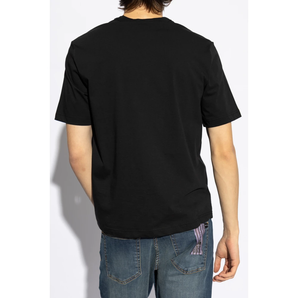 PS By Paul Smith Bedrukt T-shirt Black Heren