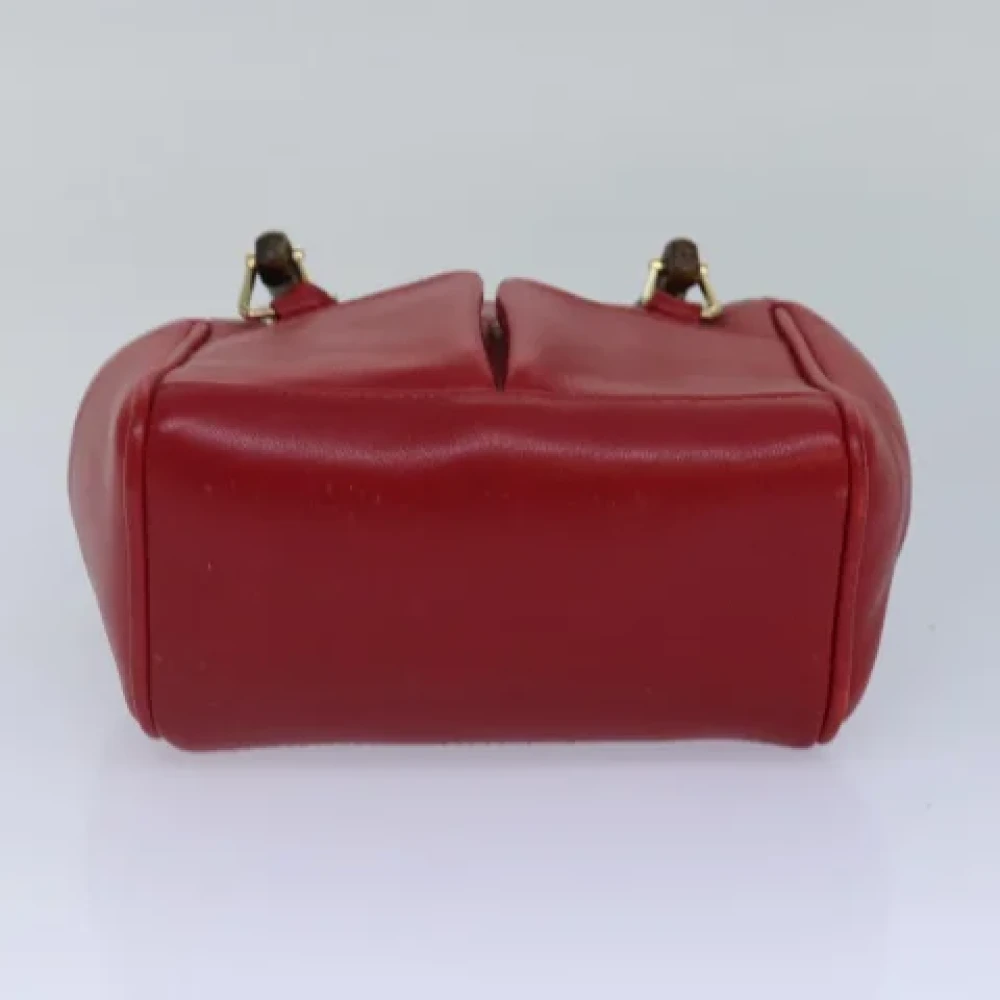 Gucci Vintage Pre-owned Leather handbags Red Dames
