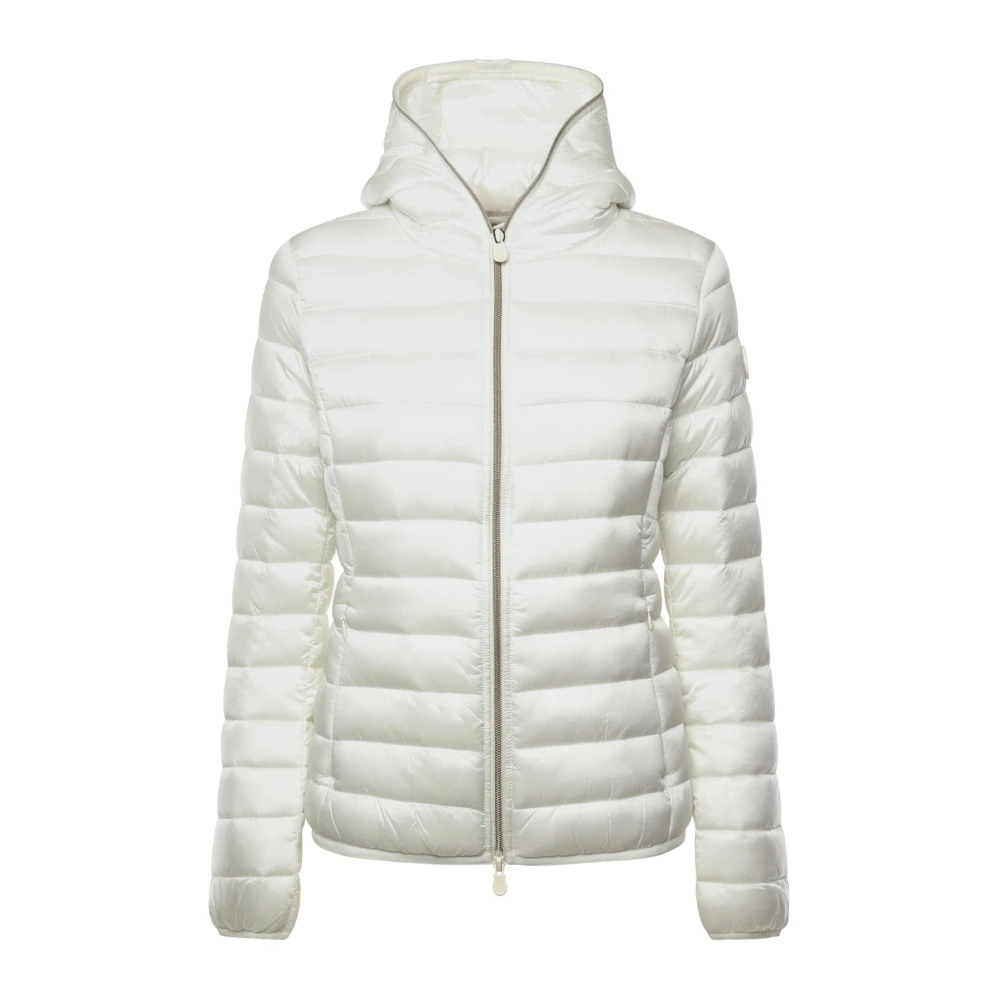 Save The Duck Women's Beige Hooded Jacket
