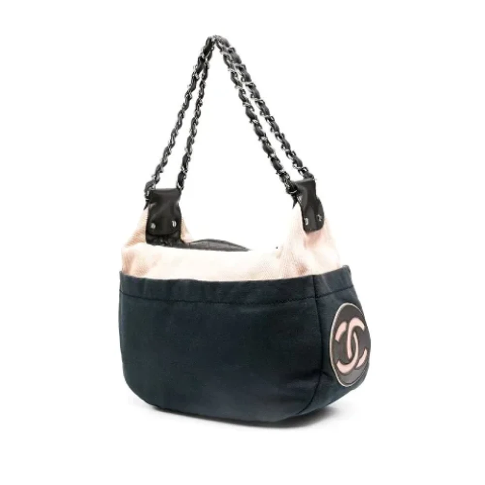 Chanel Vintage Pre-owned Cotton chanel-bags Blue Dames