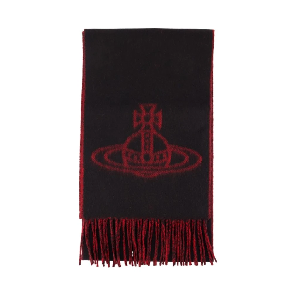 Vivienne Westwood Double Face Wool Scarf - Female - Winter Scarves - Black - One Size - Accessories