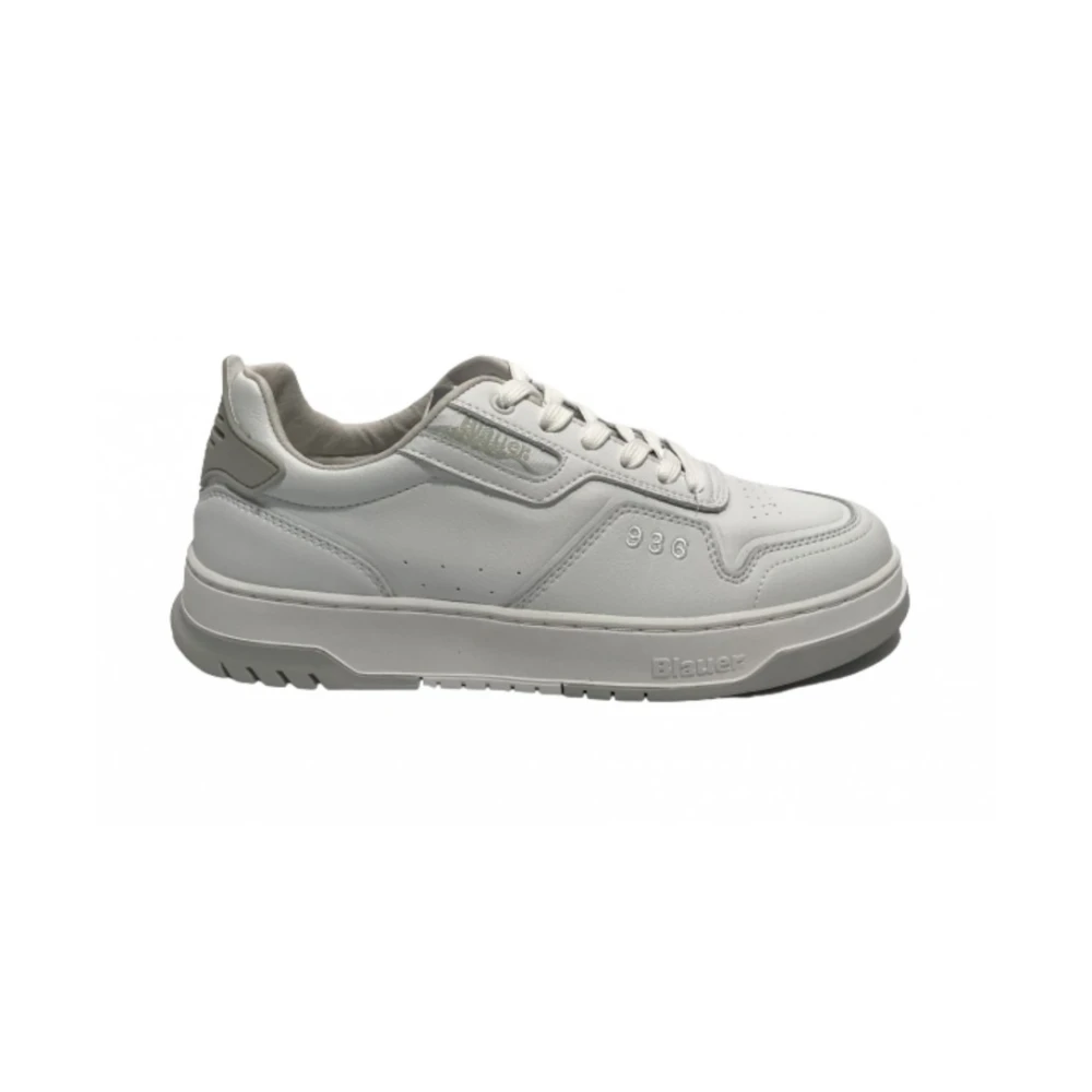 Blauer Men's White Leather Sneaker For - Sneakers - 7 Uk - Shoes