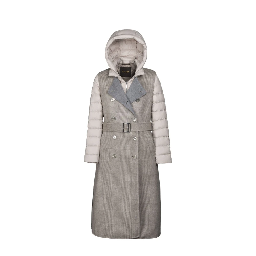 Moorer Women's Beige Down Coats, S, Harna-Dga Jacket