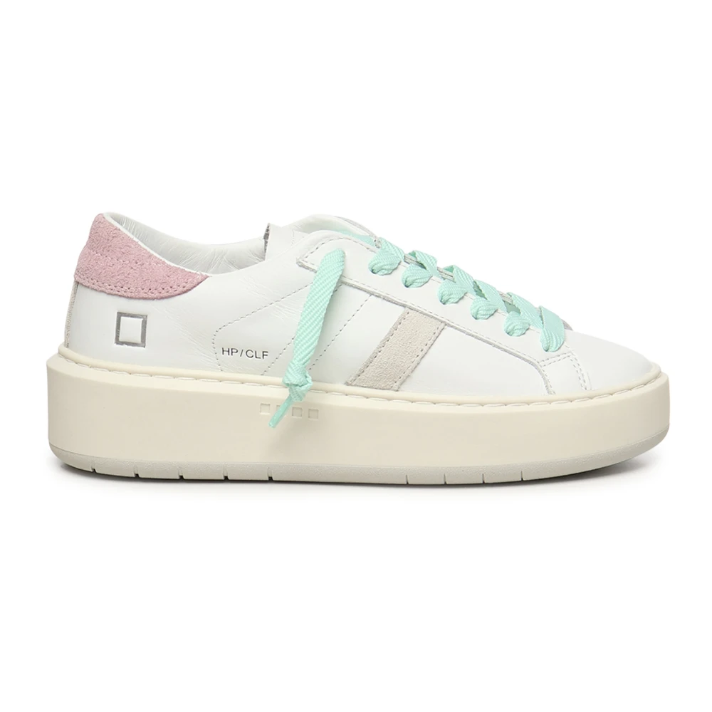D.a.t.e. Women's White Low Platform Trainers - Sneakers - 4 Uk - Shoes