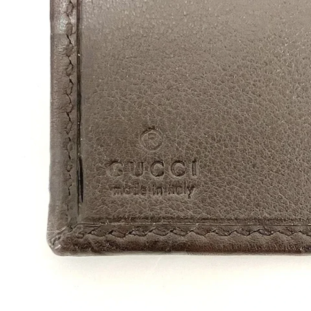 Gucci Vintage Pre-owned Leather wallets Brown Heren