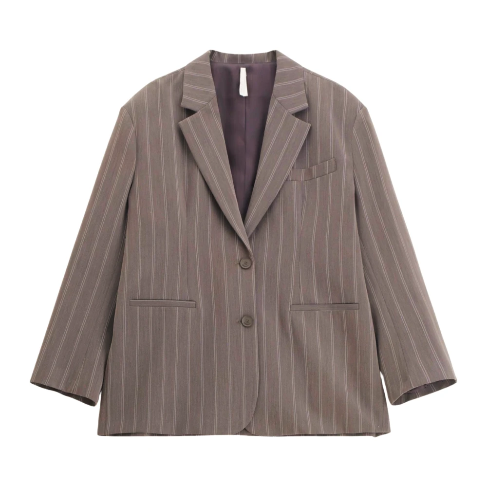 Imperial Women's Brown Striped Blazer - Blazers - S - Jackets