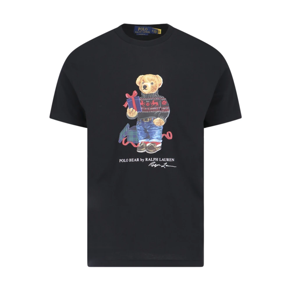 Polo Ralph Lauren Zwarte Polo Bear Grafische T-shirts en Polos Black Heren