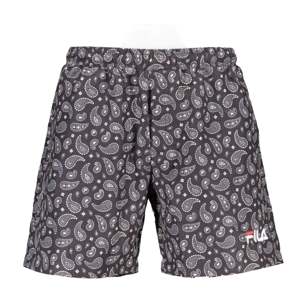 Fila Men's Black Swim Boxer Seoul Aop