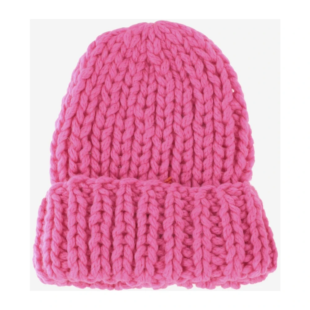 Evyïnit Handgemaakte Fuchsia Gebreide Beanie Pink Dames