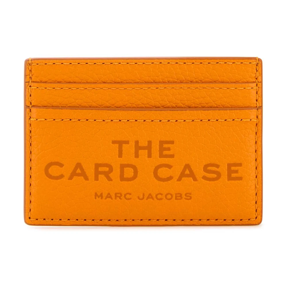 Marc Jacobs Leren kaarthouder in oranje Orange Dames