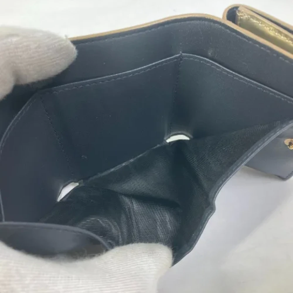 Dior Vintage Pre-owned Leather wallets Yellow Dames