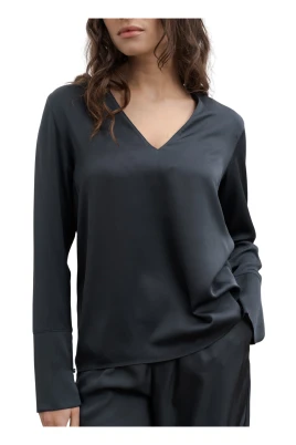 V-ringad Blus med Blousons Amp