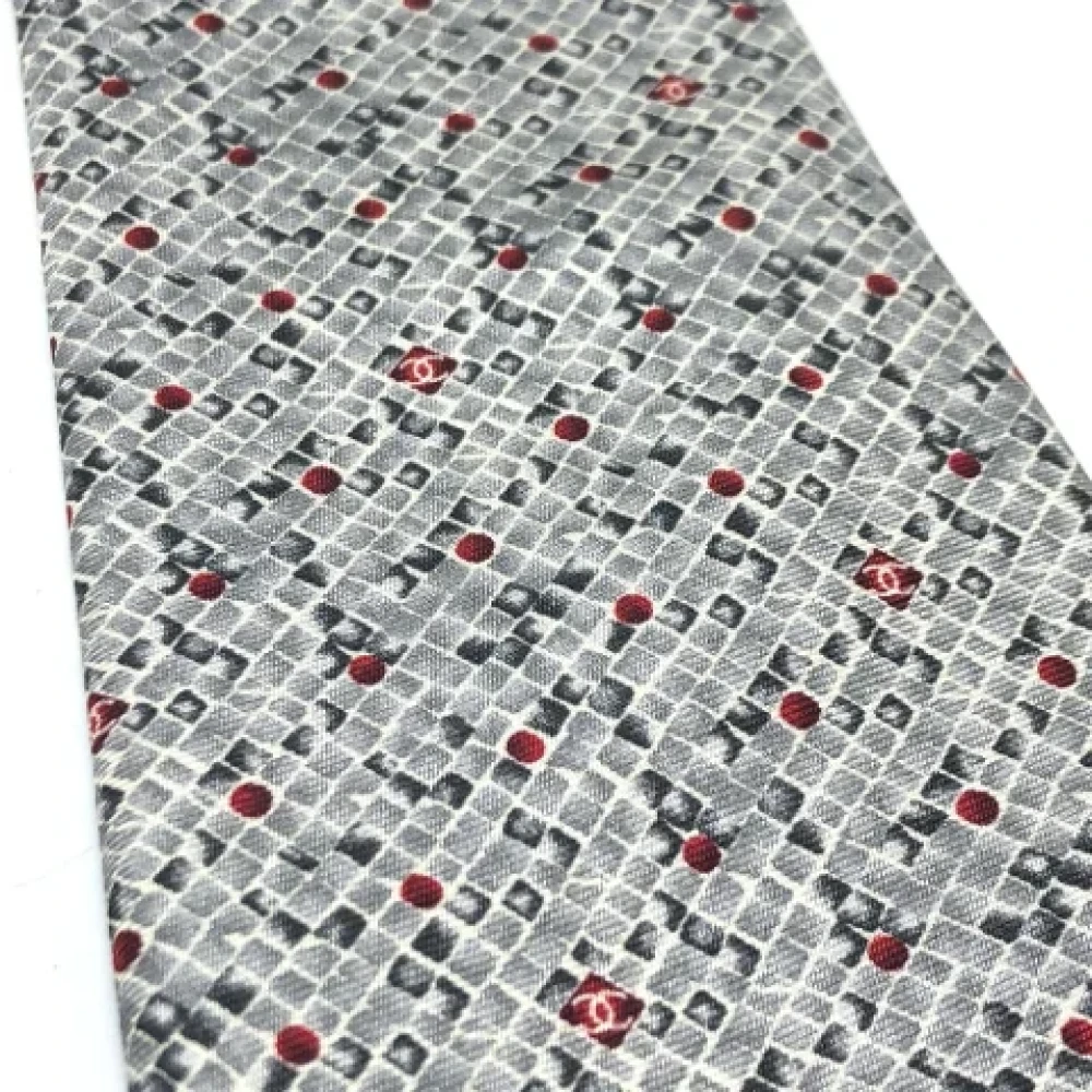 Chanel Vintage Pre-owned Silk home-office Gray Dames