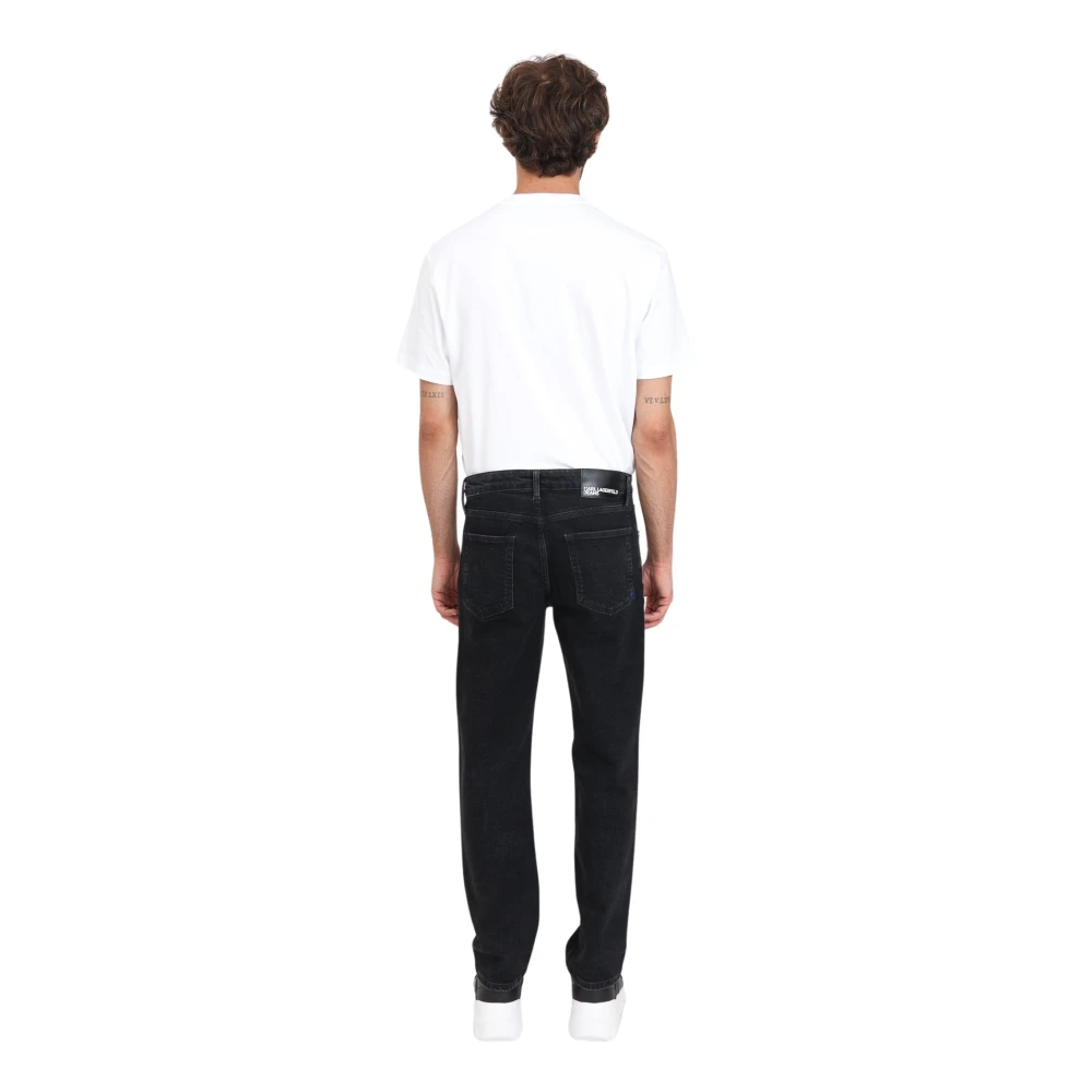 Karl Lagerfeld Zwarte Straight Fit Jeans Black Heren