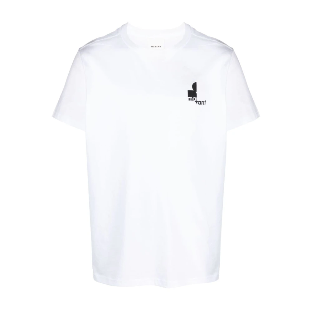 Isabel marant Logo Print Crew Neck T-shirt White Heren