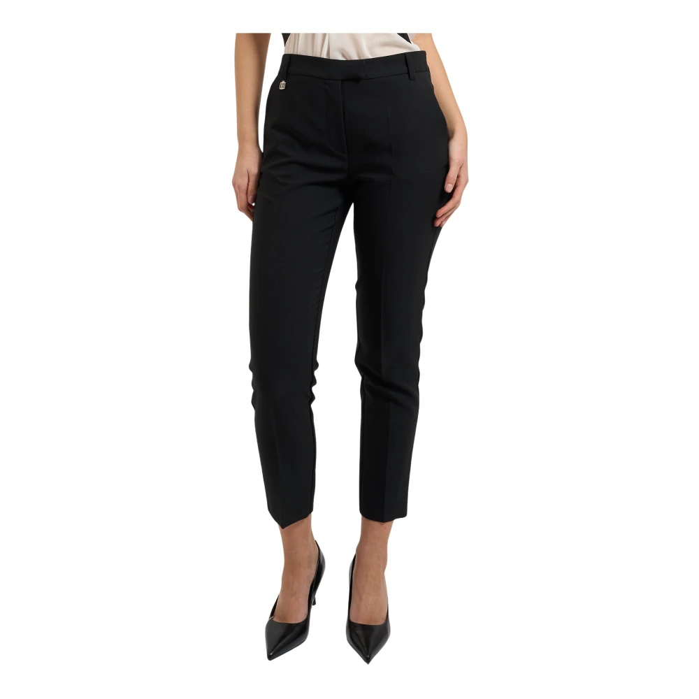 Fracomina Femme Noir Pantalons, Taille: 36 Fr Pantalon Chino Court