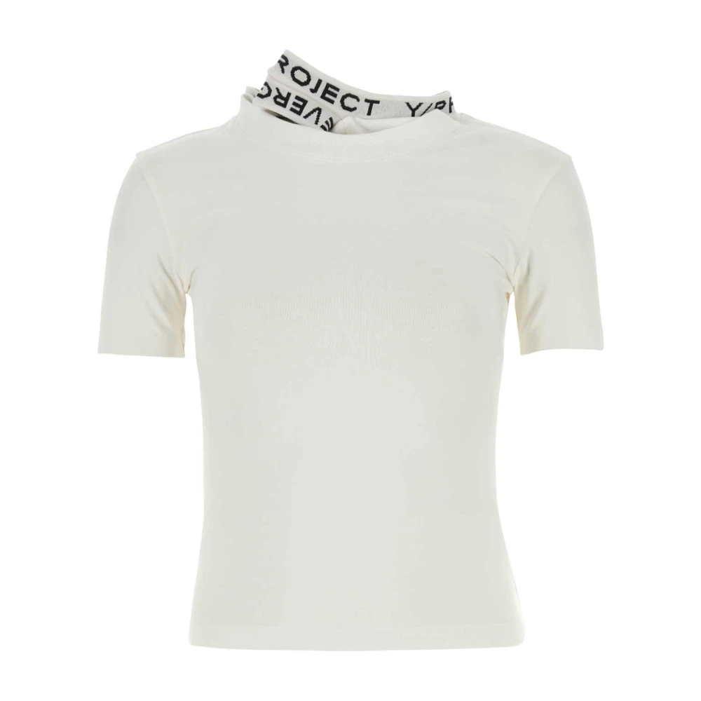 Y Project Stretch katoenen T-shirt White Dames