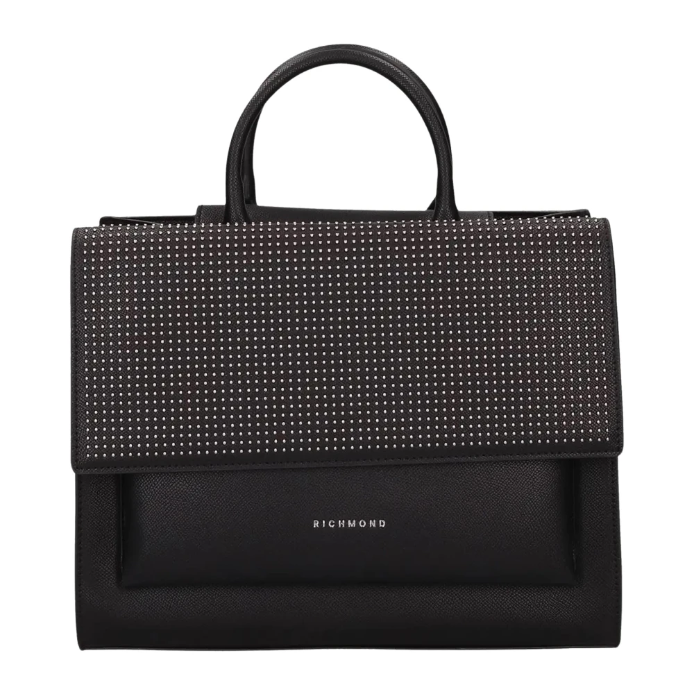 John Richmond Studded Zwarte Handtas met Magneetsluiting Black Dames