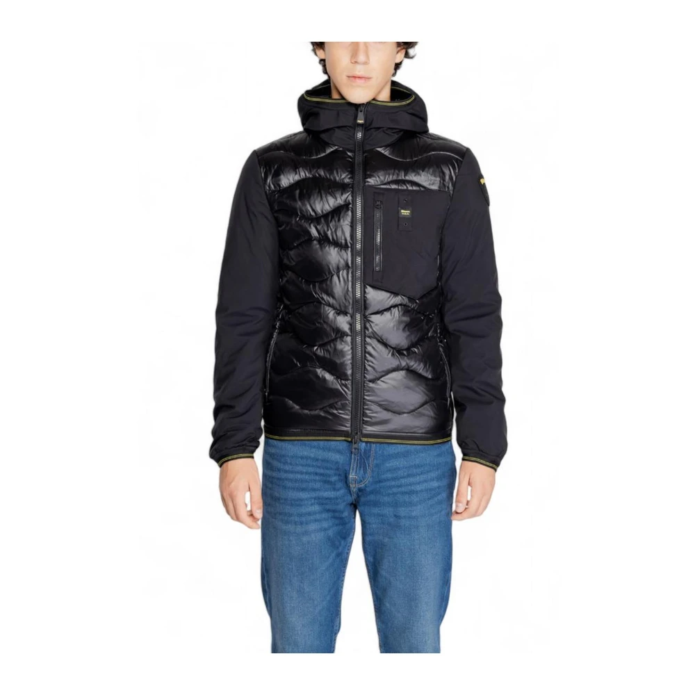 Blauer Zwarte Blend Jas Heren Herfst Winter Collectie Black Heren