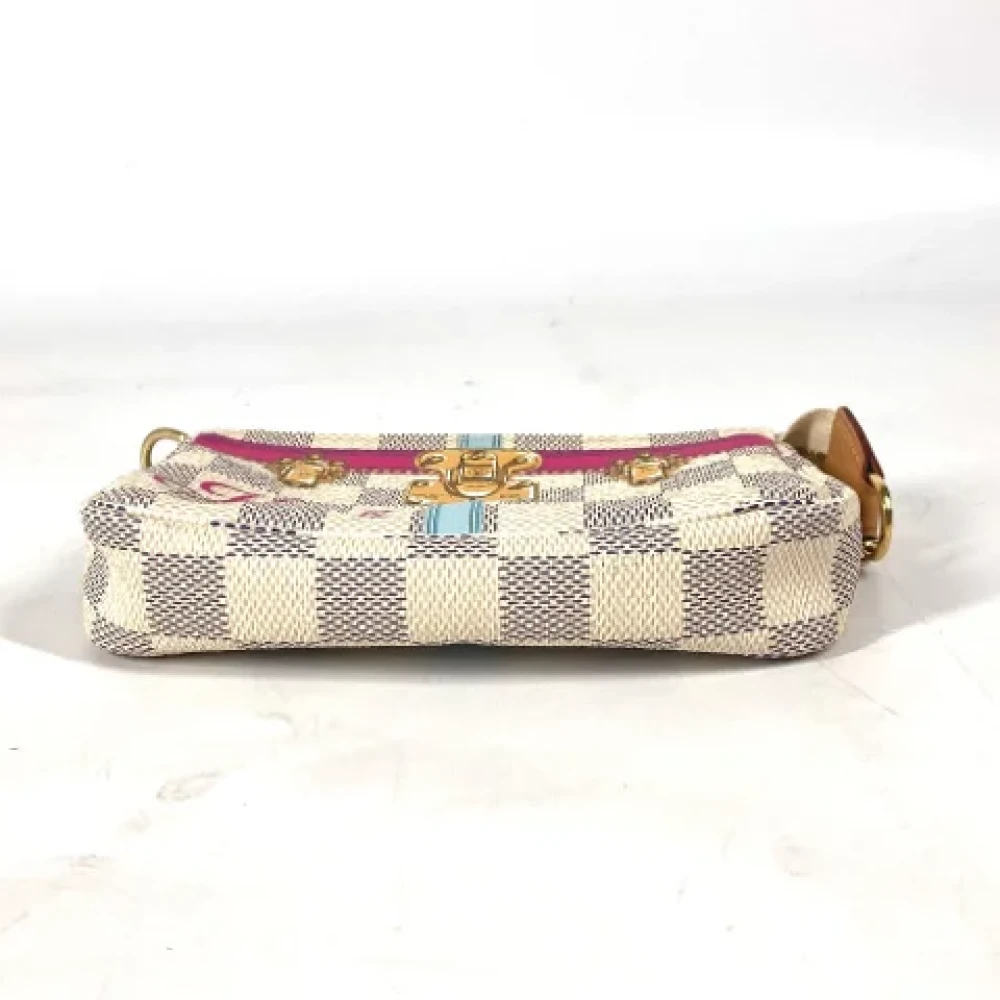 Louis Vuitton Vintage Pre-owned Cotton louis-vuitton-bags White Dames