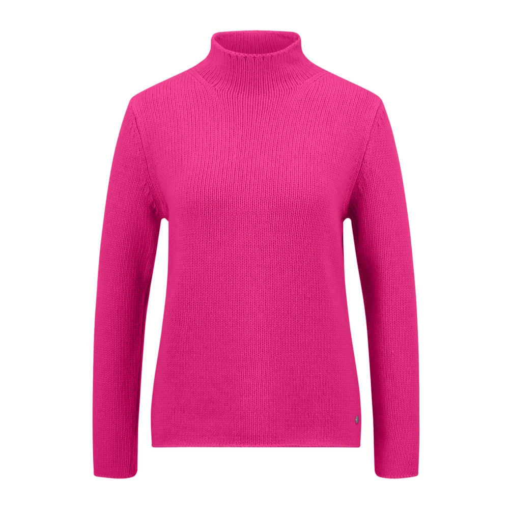 FYNCH-HATTON Softwool Opstaande Kraag Pullover Pink Dames