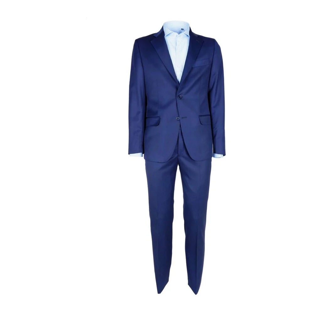 Made in Italia Single Breasted Suits Blue Heren