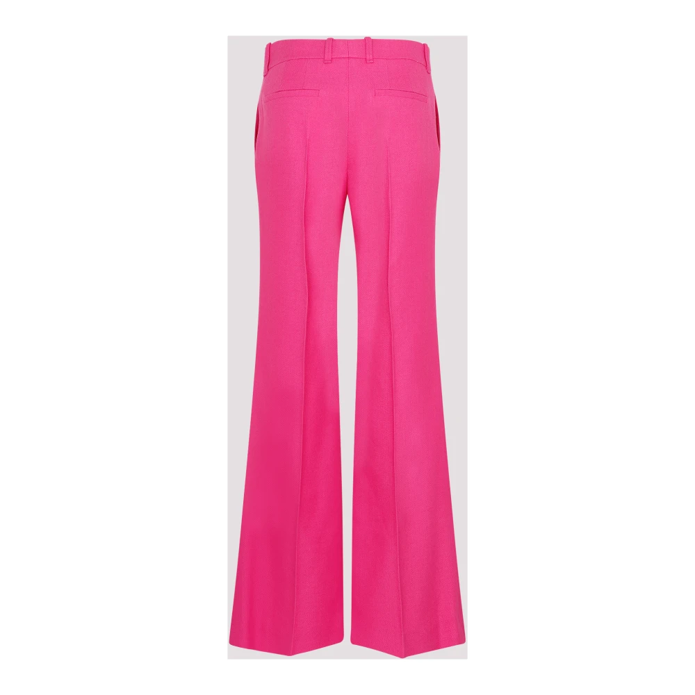Chloé Framboos Wol Zijde Kasjmier Broek Pink Dames