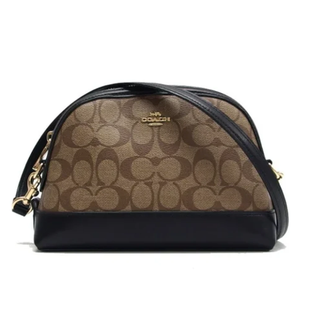 Coach Pre-owned Coated canvas shoulder-bags Brown Dames
