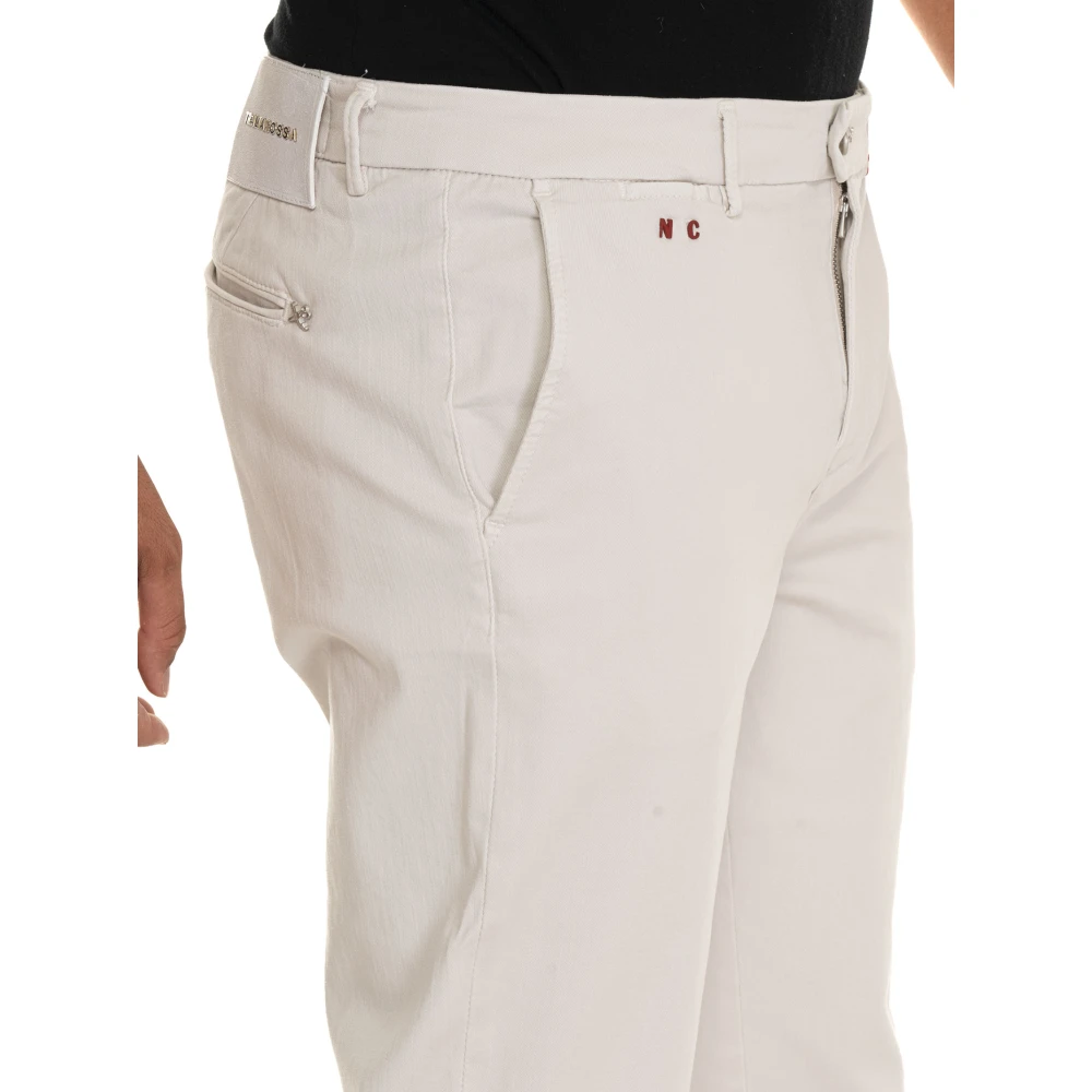 Tramarossa Aanpasbare Luisregular chino met leren logo White Heren