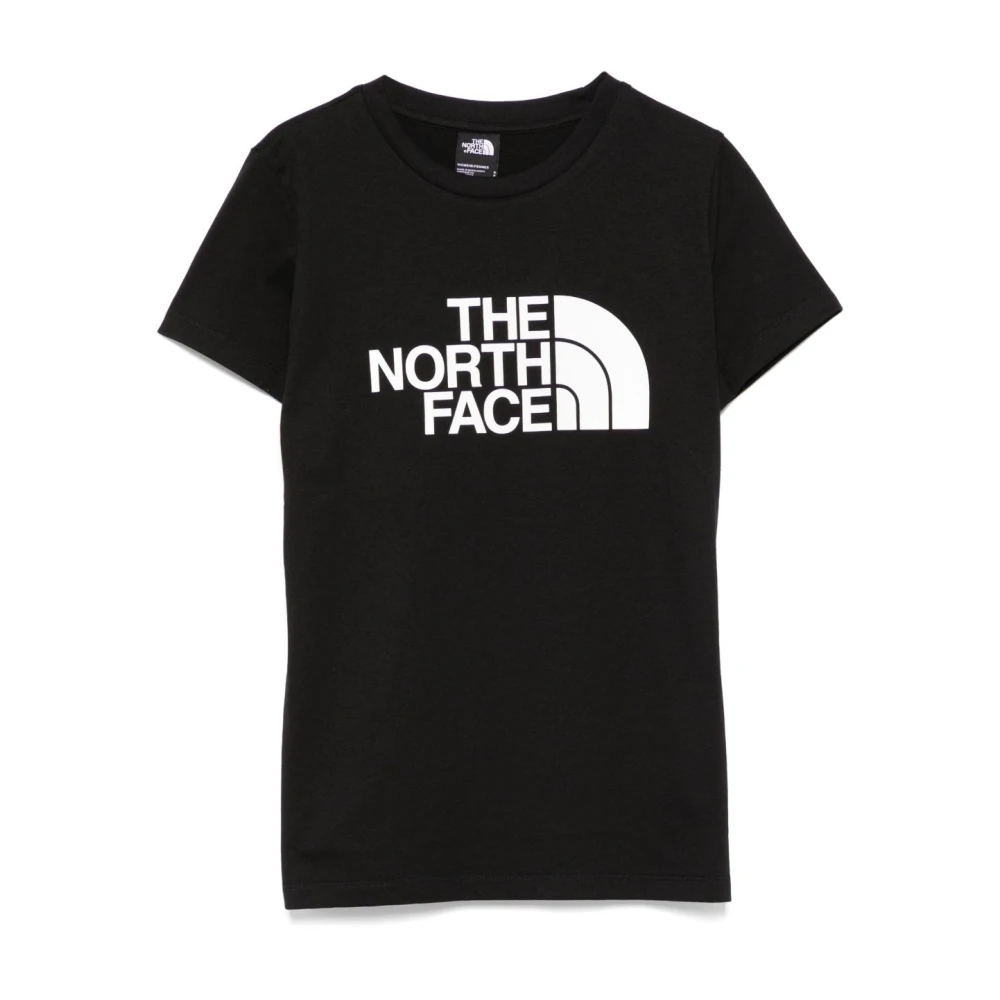 The North Face Zwart Logo Print Crew Neck T-shirt Black Dames