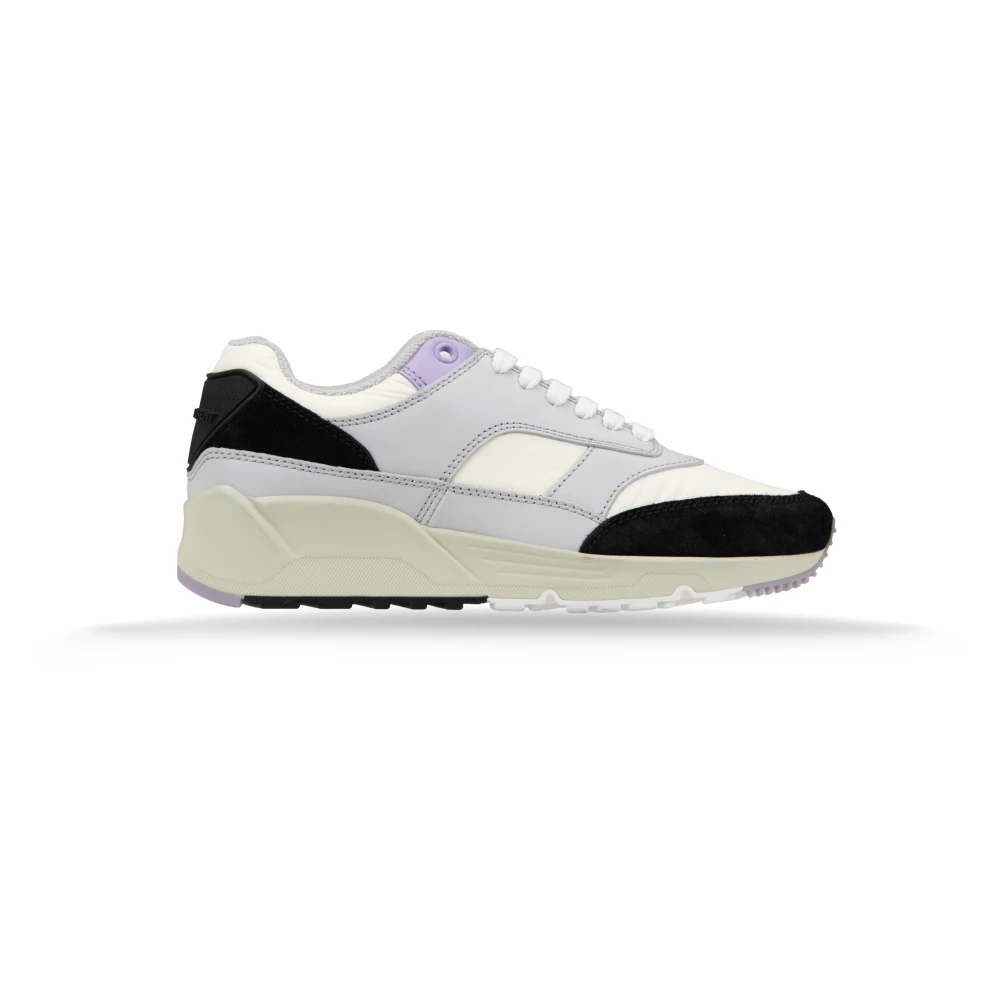 Saint Laurent Leren Vetersneakers Dames Schoenen Grijs