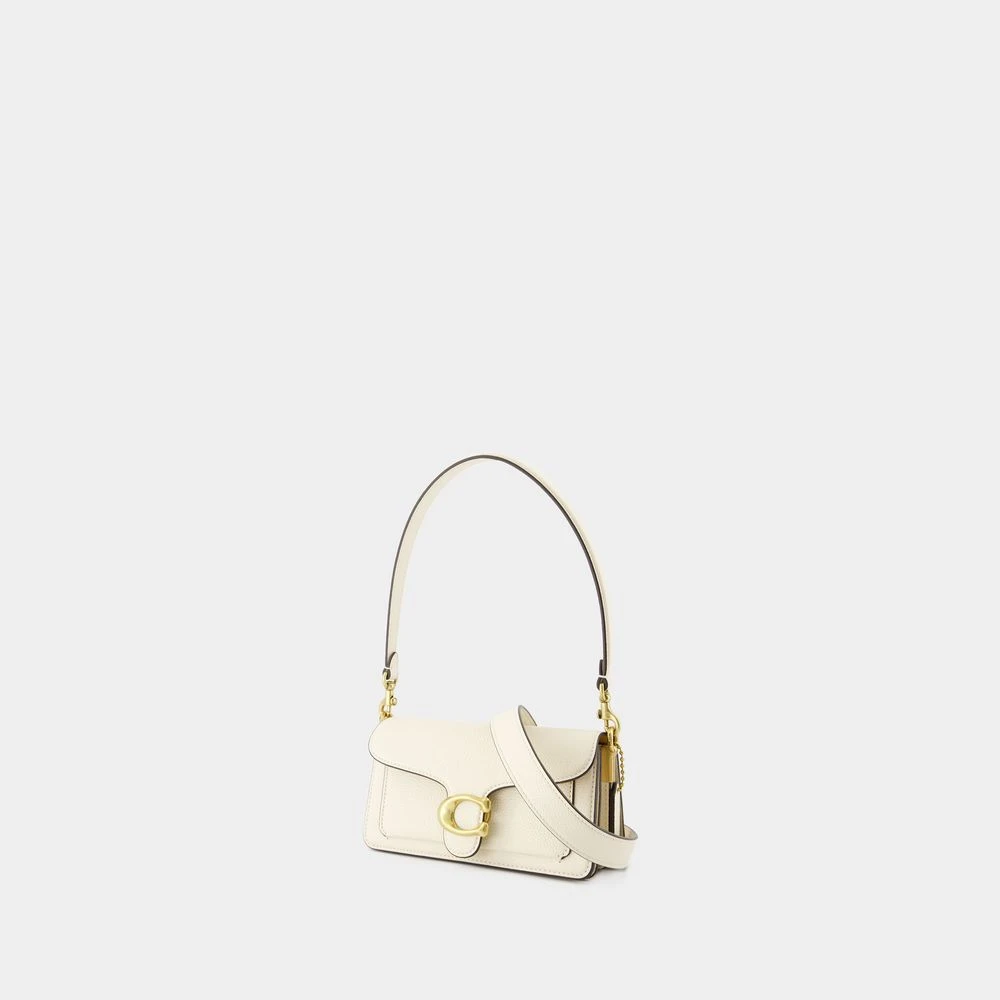 Coach Tabby Schoudertas Wit Leer Beige Dames