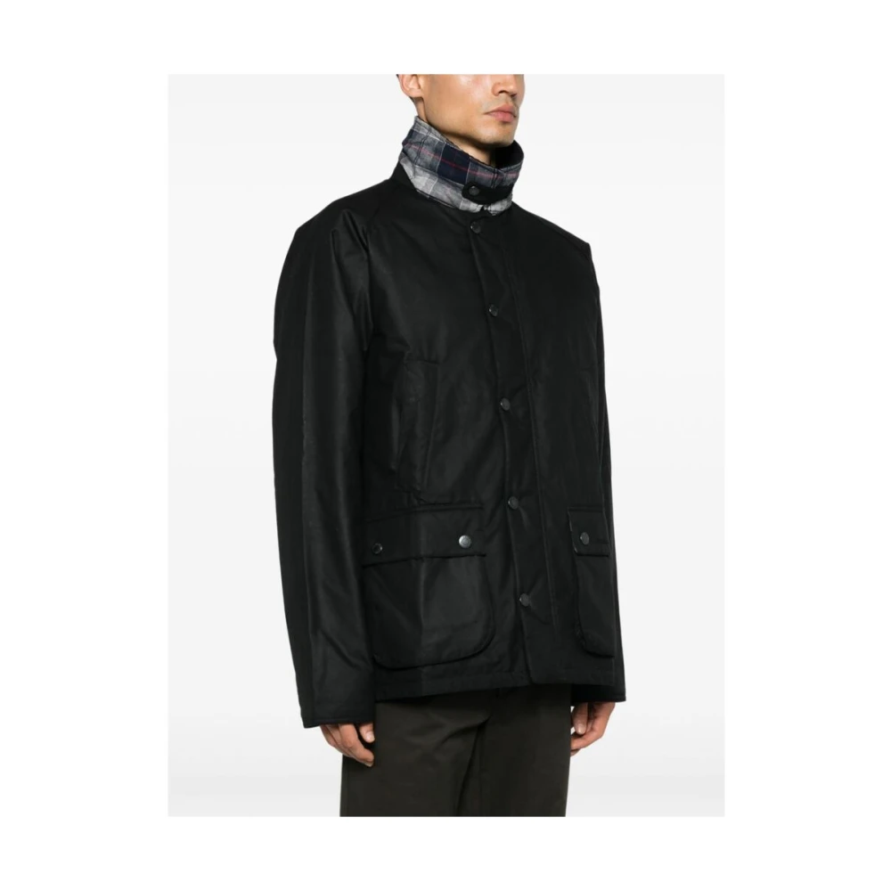 Barbour Zwarte Diamant Gewatteerde Buitenkleding Jas Black Heren
