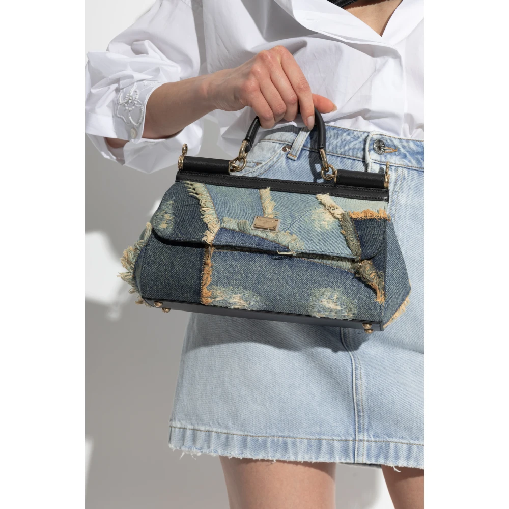 Dolce & Gabbana Schoudertas Sicily Medium Blue Dames