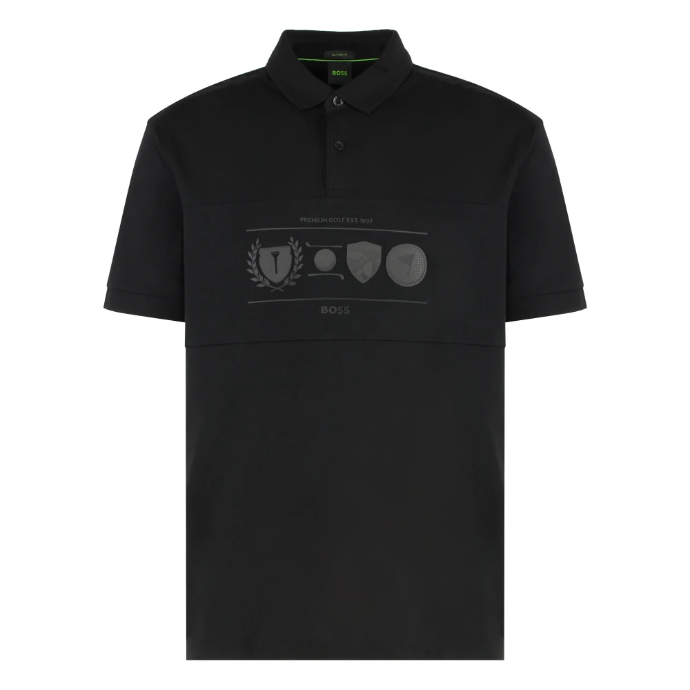 Hugo Men's Black Polo Shirts, 2XL, Cotton Polo Shirt