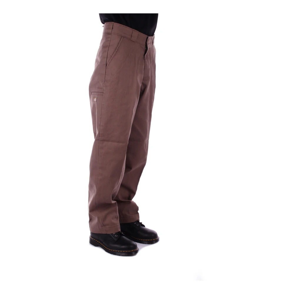 Dickies Bruine Broek met Ritssluiting Brown Heren