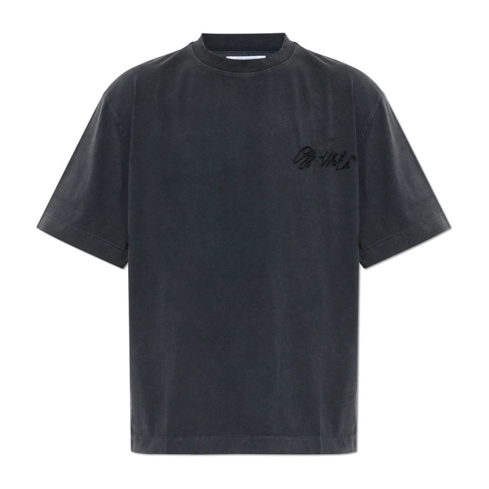 Off-White Uomo Nero T-Shirt Logo - Immagine 2