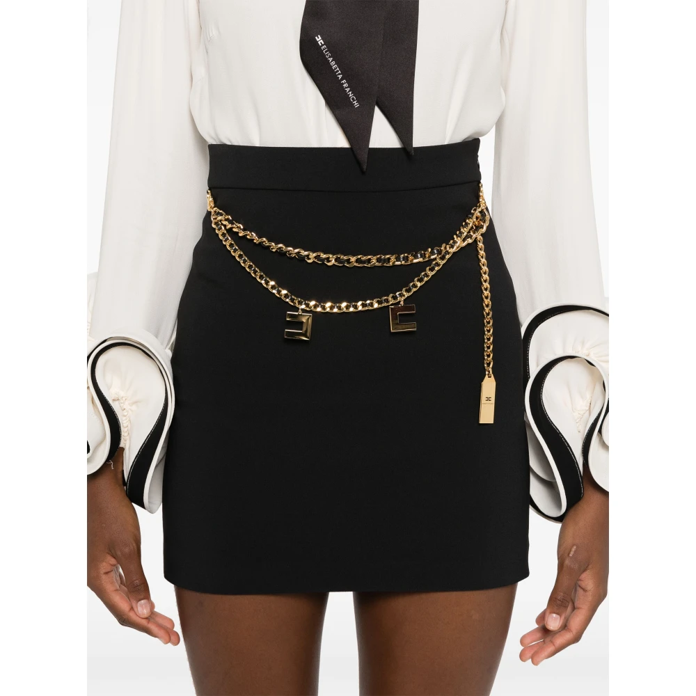 Elisabetta Franchi Zwarte Rok Black Dames