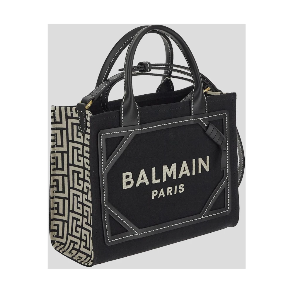 Balmain Canvas Tote Bag Black Dames