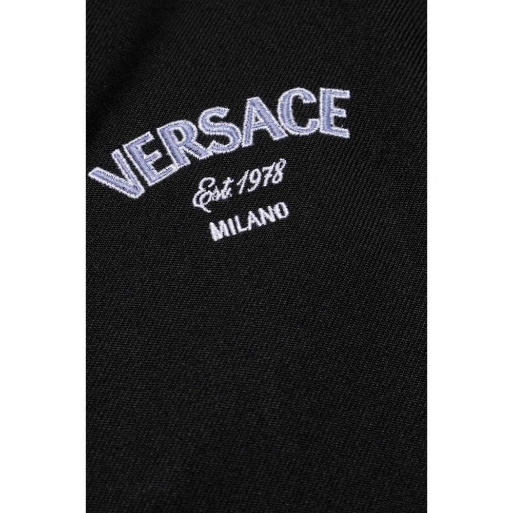 Versace Wollen jas Black Heren