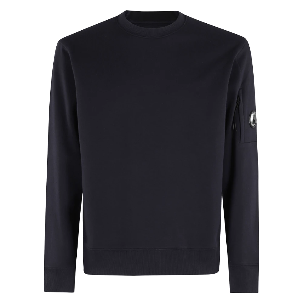 C.P. Company Verhoogde Fleece Crew Neck Sweater Blue Heren