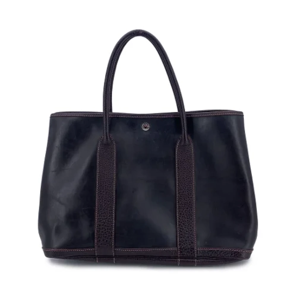 Hermès Vintage Pre-owned Leather handbags Blue Dames