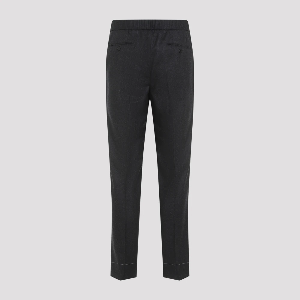 Brioni Graphite Melbourne Broek Black Heren