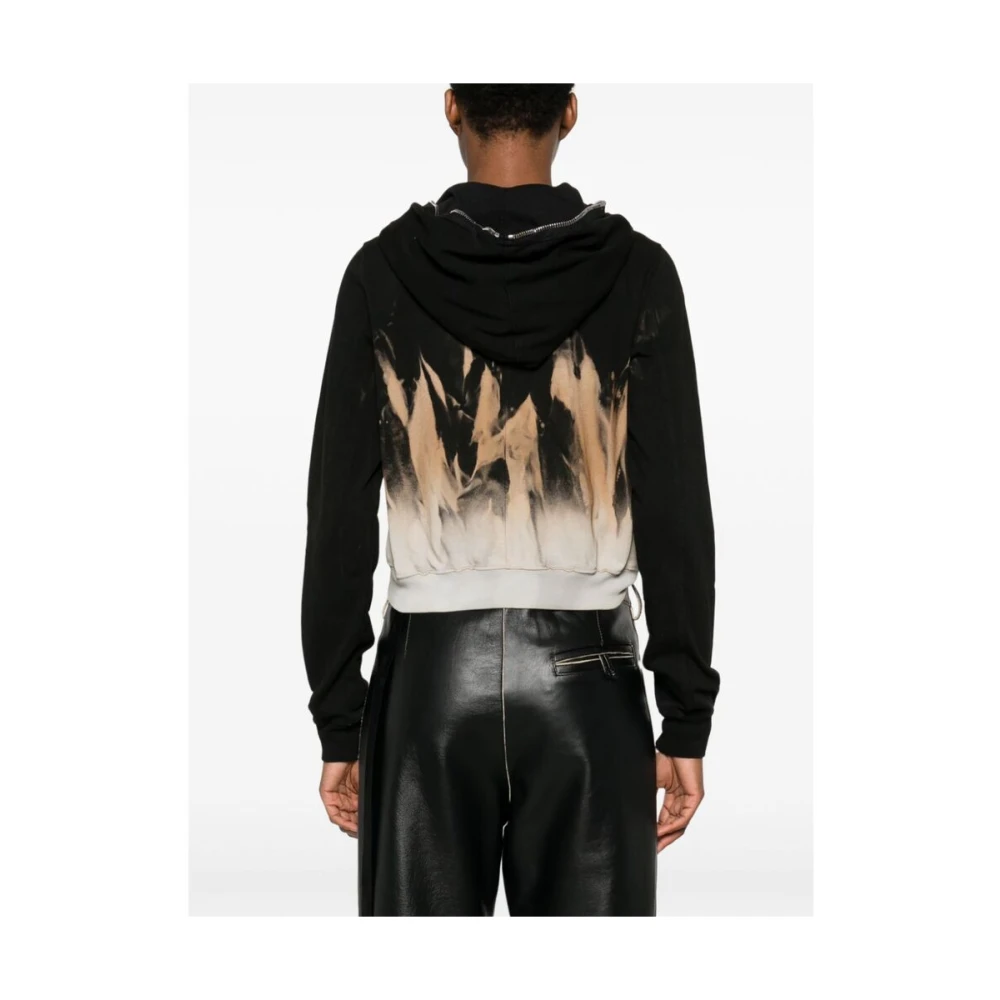 Rick Owens Donkere Schaduw Hood Abstracte Print Black Dames