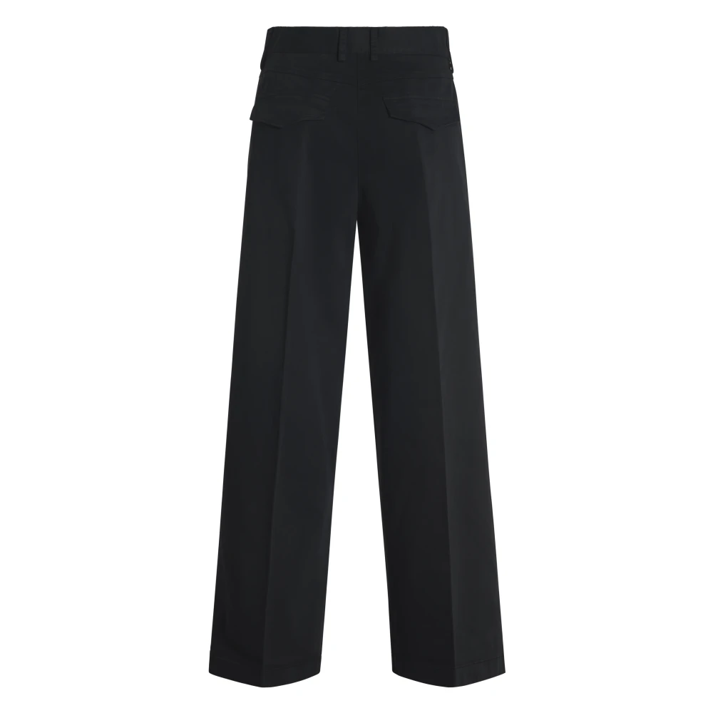 Forte Zwarte Broek Elegante Stijl Black Dames