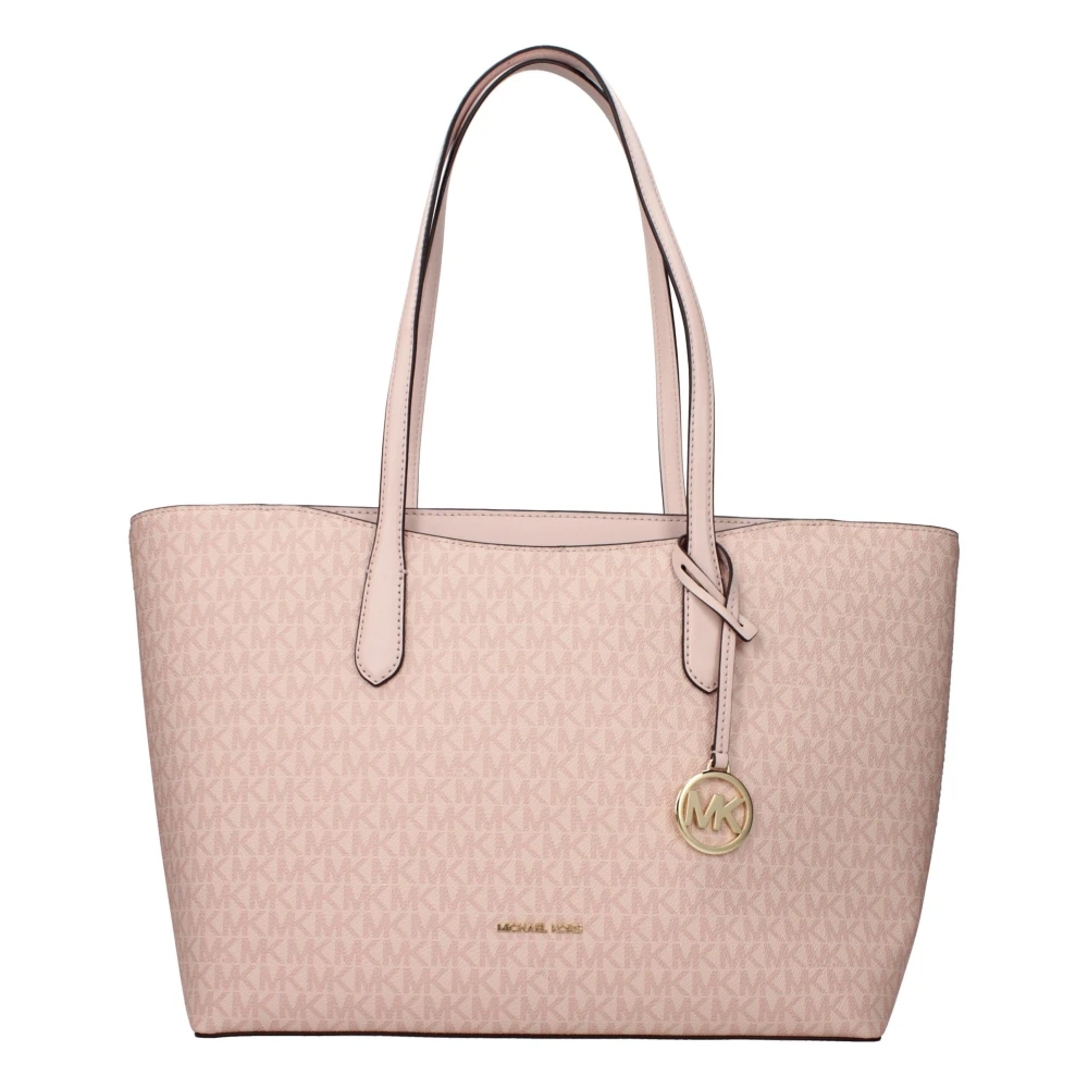 Michael Kors Women's Pink Shopping Bags, One Size, Fabric Shoulder Bag