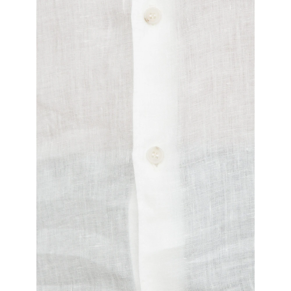 Paolo Pecora Witte Stof Shirt White Heren